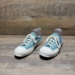 Converse Chuck 70 Teal Canvas Mule Sneakers Women's Size 8
